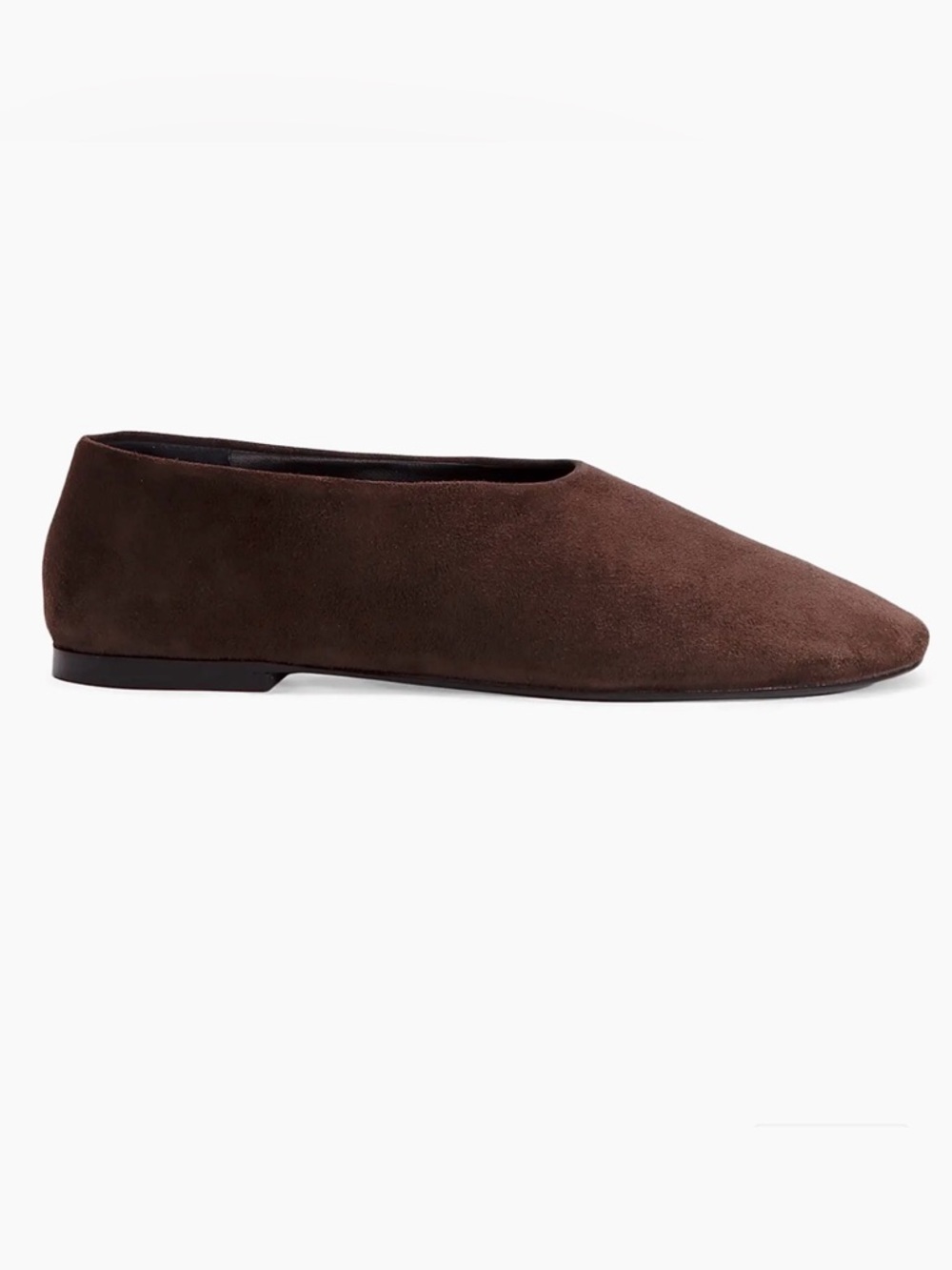 Proenza Schouler Glove Suede Ballerina Ballet Flats Chocolate Brown Size 36